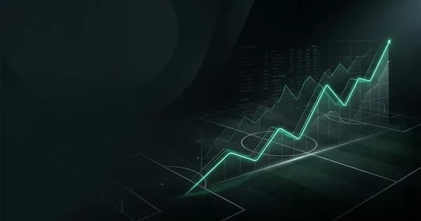 Abstract football-finance illustration in emerald green and black, mixing stadium, pitch and balance-sheet motifs, used as the hero image for the PSRwatch article "Manchester United accounts explained: what the 2024/25 filing really says".